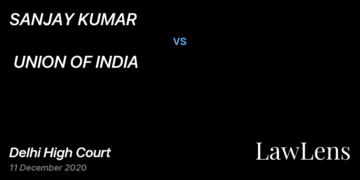 Preview image for SANJAY KUMAR  vs.  UNION OF INDIA