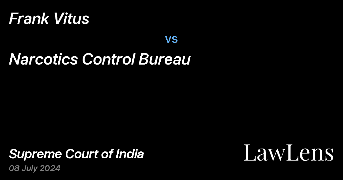 Preview image for FRANK VITUS vs. NARCOTICS CONTROL BUREAU