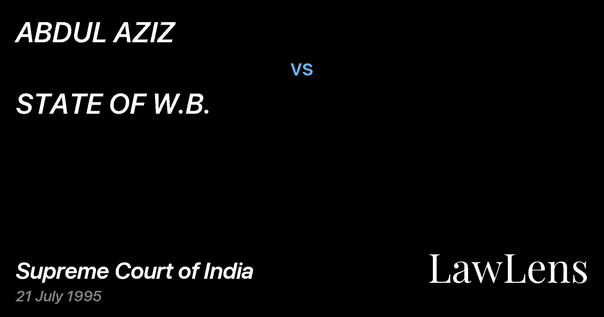 Preview image for ABDUL AZIZ vs. STATE OF W.B.