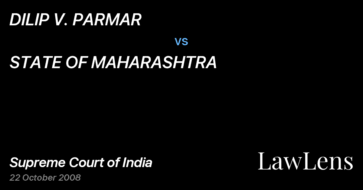 Preview image for DILIP V. PARMAR vs. STATE OF MAHARASHTRA