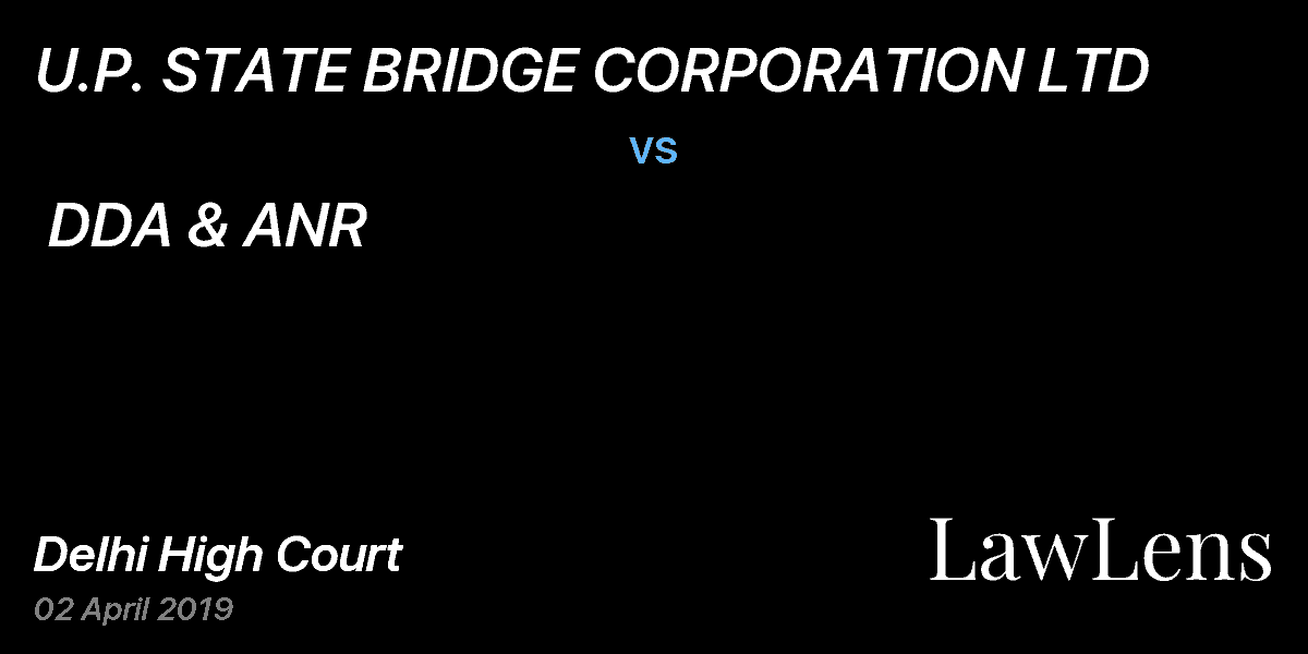 Preview image for U.P. STATE BRIDGE CORPORATION LTD vs. DDA & ANR