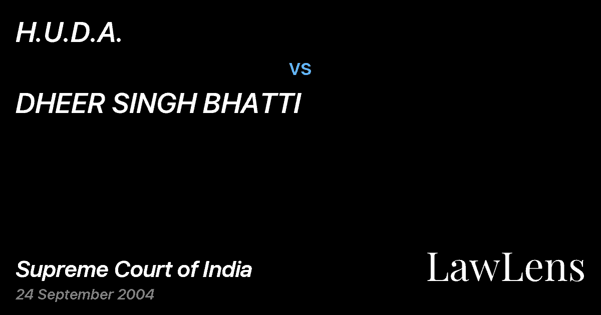 Preview image for H.U.D.A. vs. DHEER SINGH BHATTI