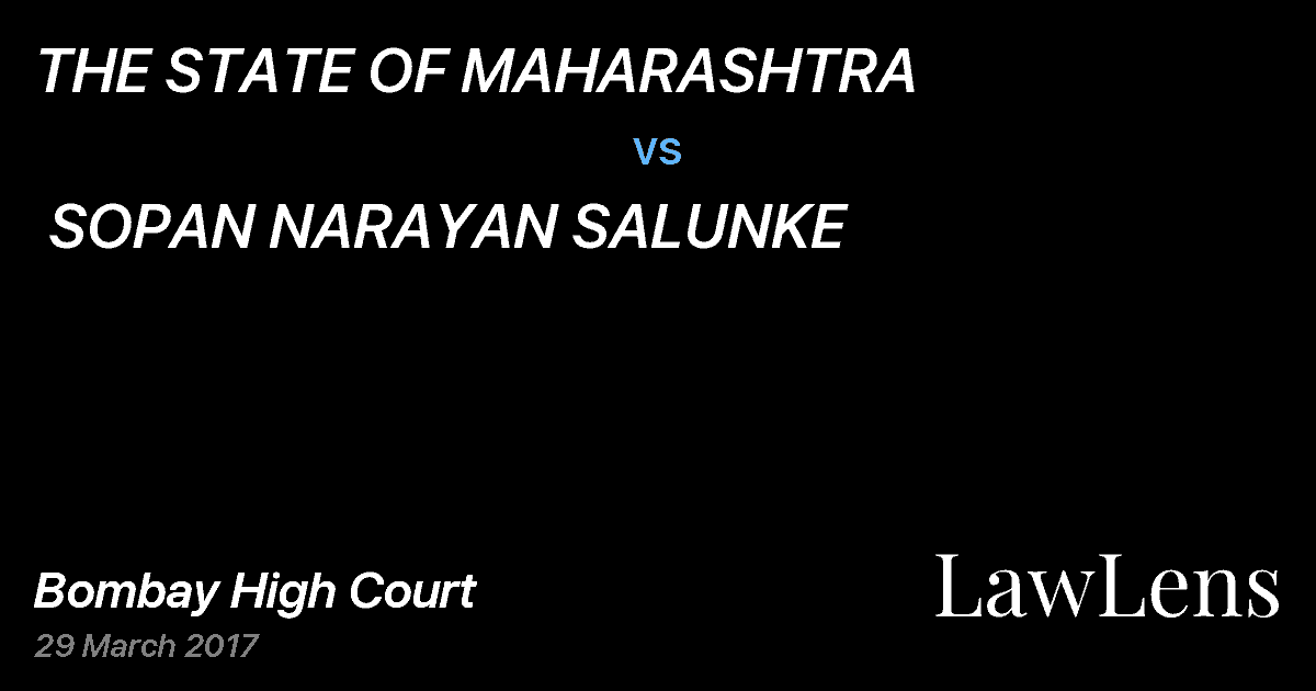 Preview image for THE STATE OF MAHARASHTRA vs. SOPAN NARAYAN SALUNKE