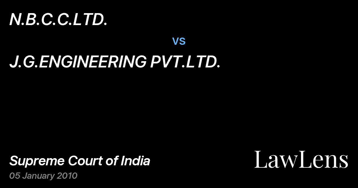 Preview image for N.B.C.C.LTD. vs. J.G.ENGINEERING PVT.LTD.
