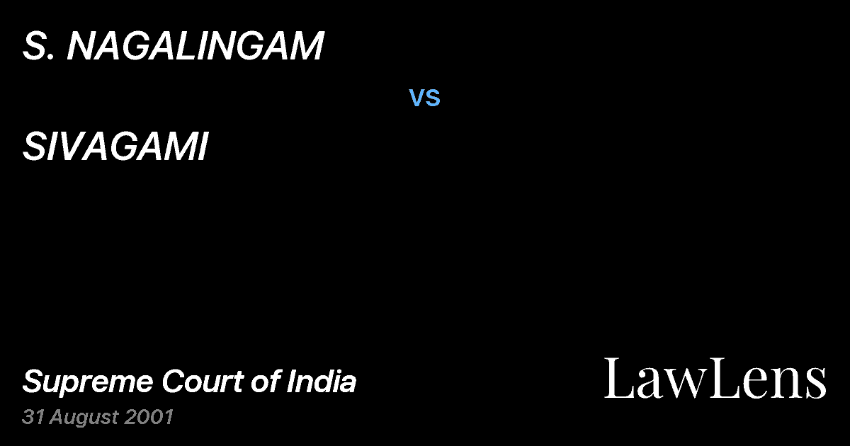 Preview image for S. NAGALINGAM vs. SIVAGAMI