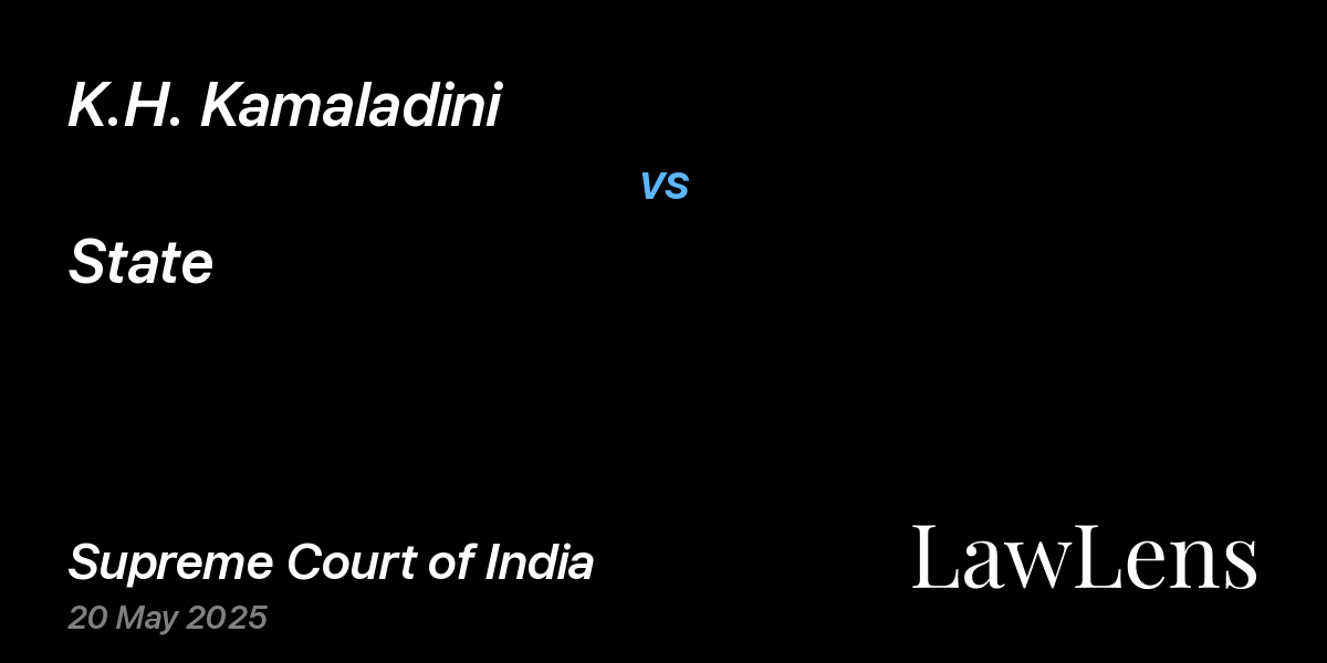 Preview image for K.H. Kamaladini vs. State