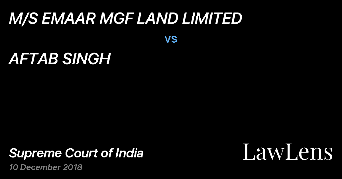 Preview image for M/S EMAAR MGF LAND LIMITED vs. AFTAB SINGH