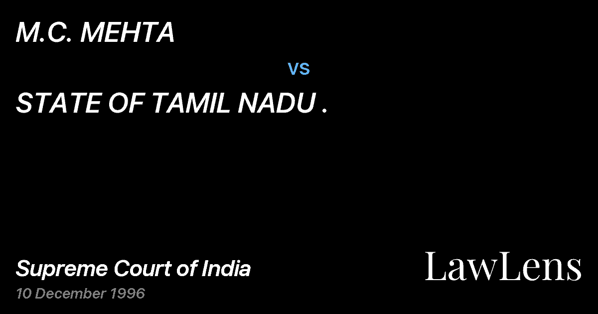 Preview image for M.C. MEHTA vs. STATE OF TAMIL NADU .