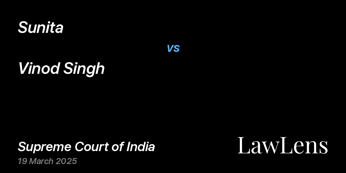 Preview image for Sunita vs. Vinod Singh