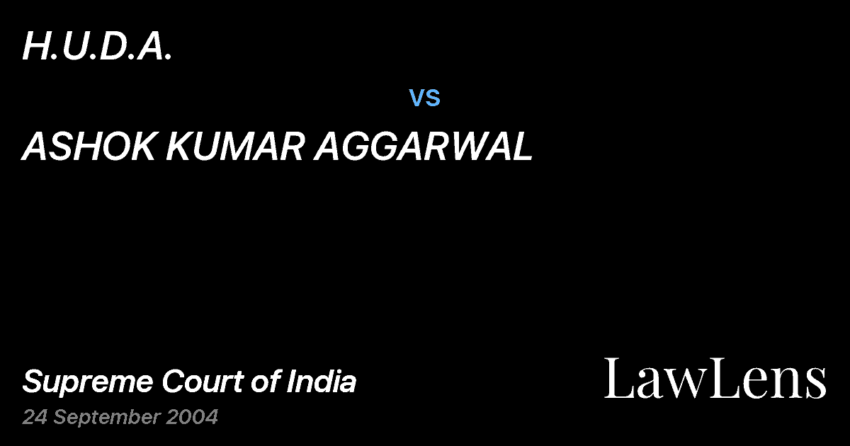 Preview image for H.U.D.A. vs. ASHOK KUMAR AGGARWAL