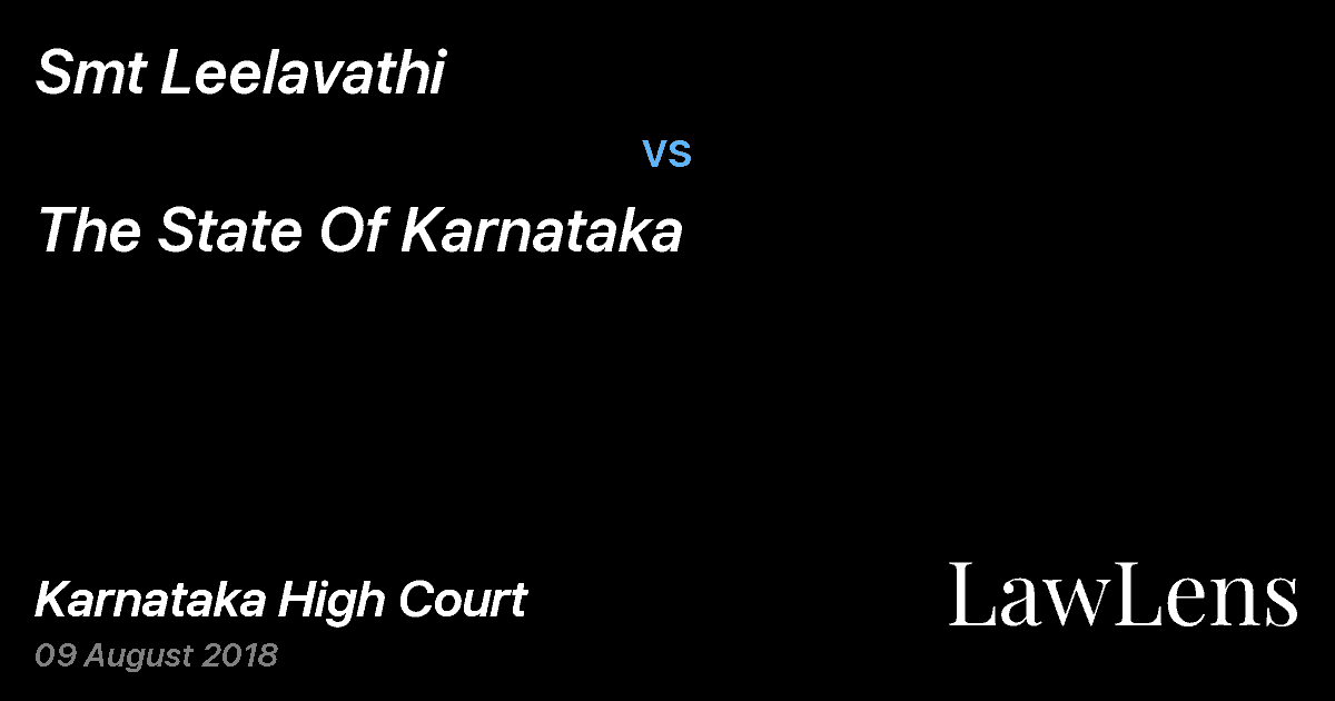 Preview image for Smt Leelavathi vs. The State Of Karnataka