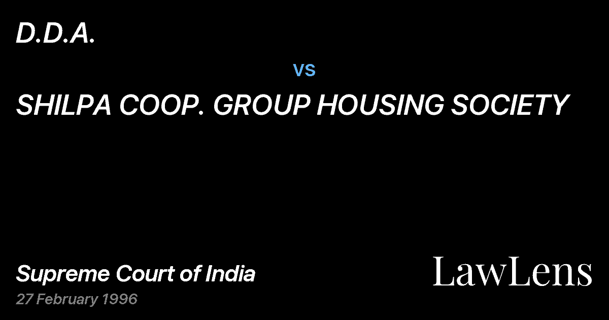 Preview image for D.D.A. vs. SHILPA COOP. GROUP HOUSING SOCIETY