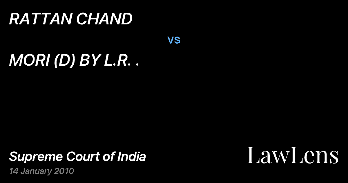 Preview image for RATTAN CHAND vs. MORI (D) BY L.R. .