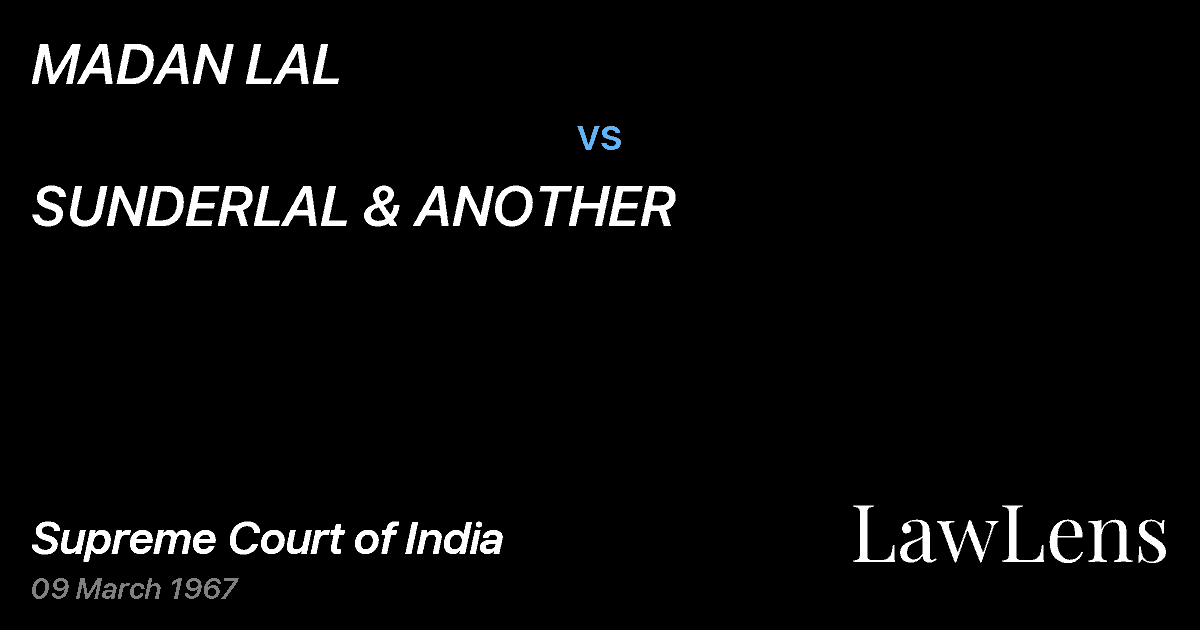 Preview image for MADAN LAL vs. SUNDERLAL & ANOTHER