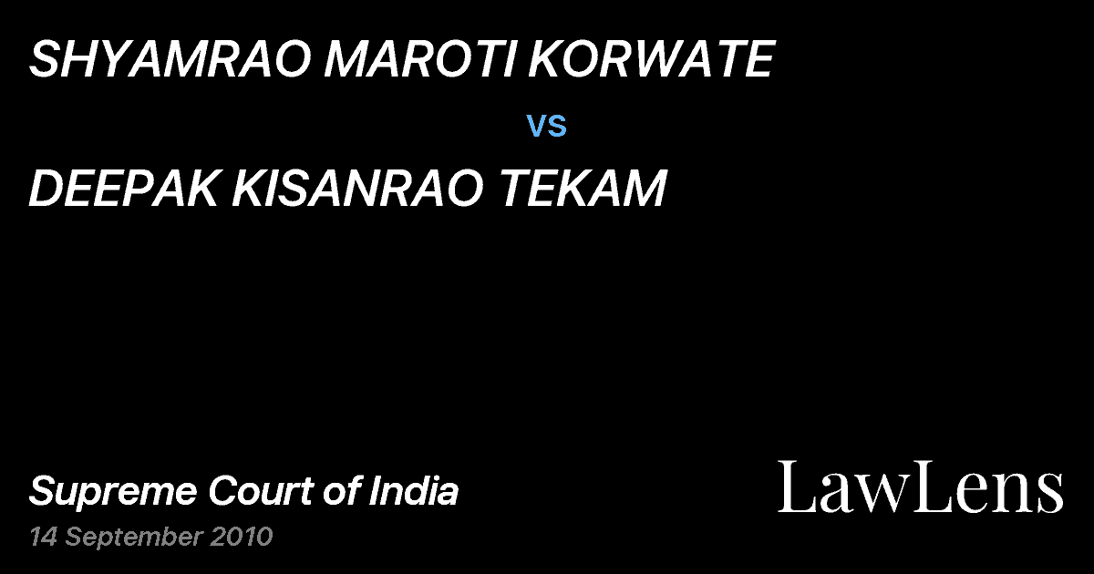 Preview image for SHYAMRAO MAROTI KORWATE vs. DEEPAK KISANRAO TEKAM