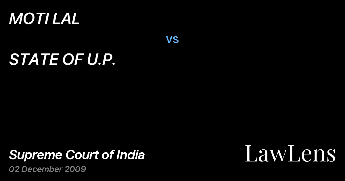 Preview image for MOTI LAL vs. STATE OF U.P.