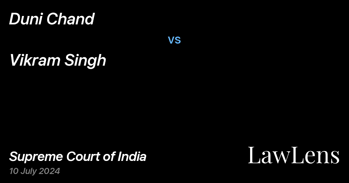 Preview image for DUNI CHAND vs. VIKRAM SINGH