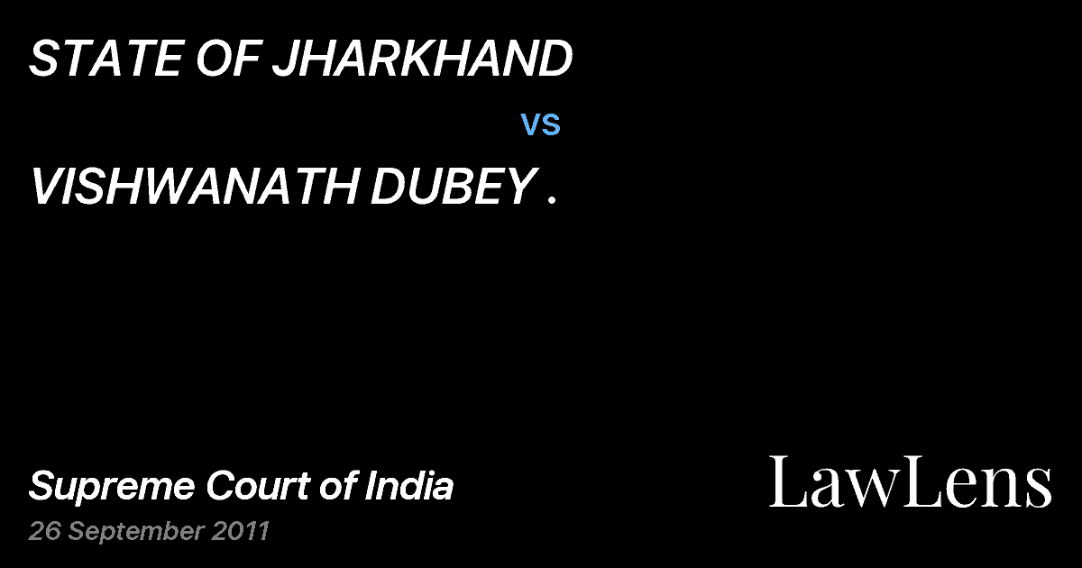 Preview image for STATE OF JHARKHAND vs. VISHWANATH DUBEY .