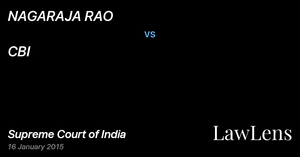 Preview image for NAGARAJA RAO vs. CBI