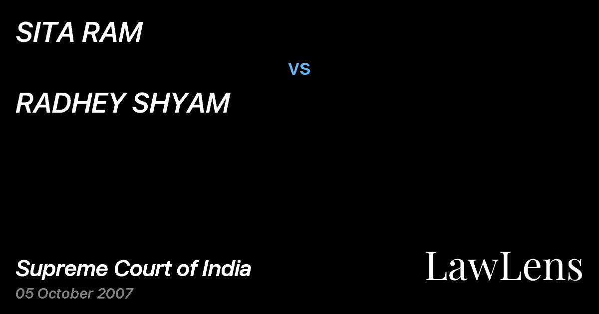 Preview image for SITA RAM vs. RADHEY SHYAM