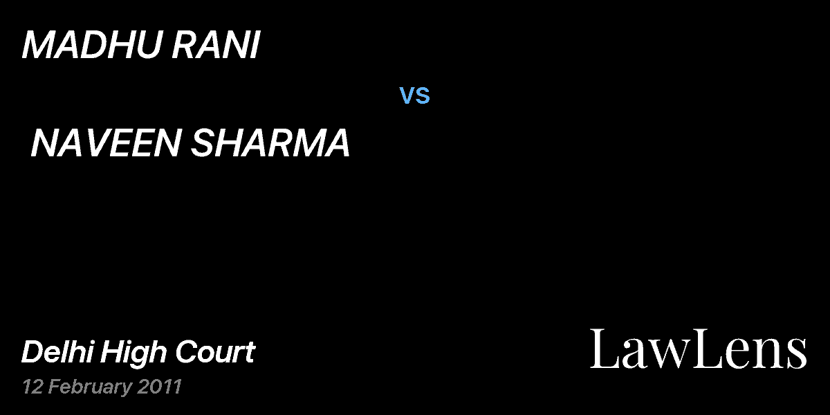Preview image for MADHU RANI  vs.  NAVEEN SHARMA