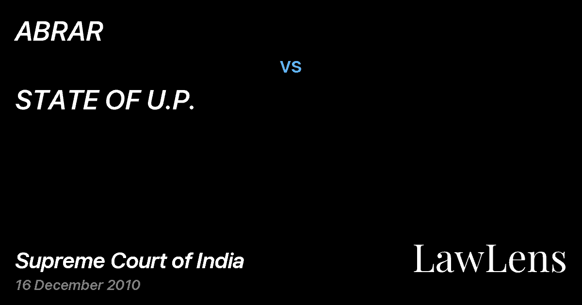 Preview image for ABRAR vs. STATE OF U.P.