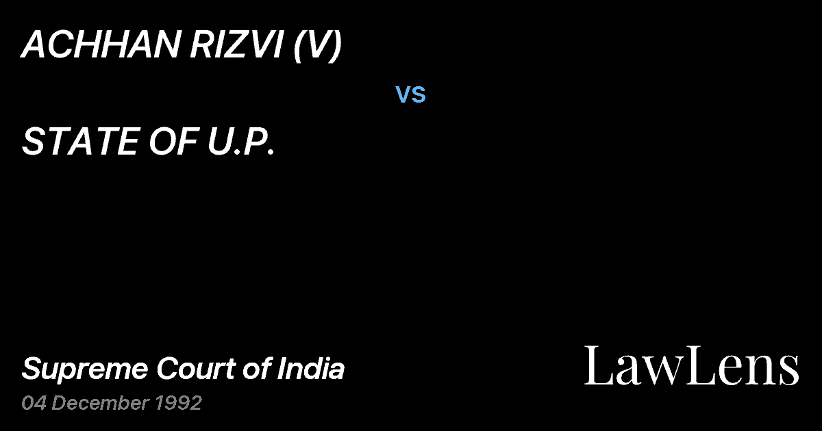 Preview image for ACHHAN RIZVI (V) vs. STATE OF U.P.