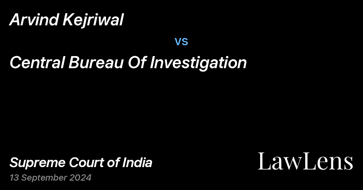 Preview image for Arvind Kejriwal vs. Central Bureau Of Investigation