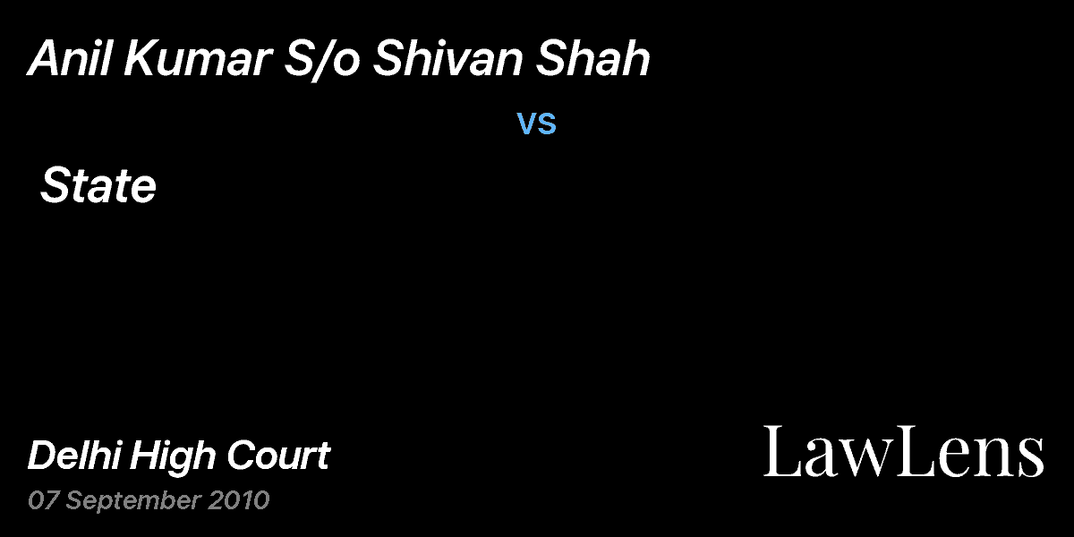 Preview image for Anil Kumar S/o Shivan Shah vs. State