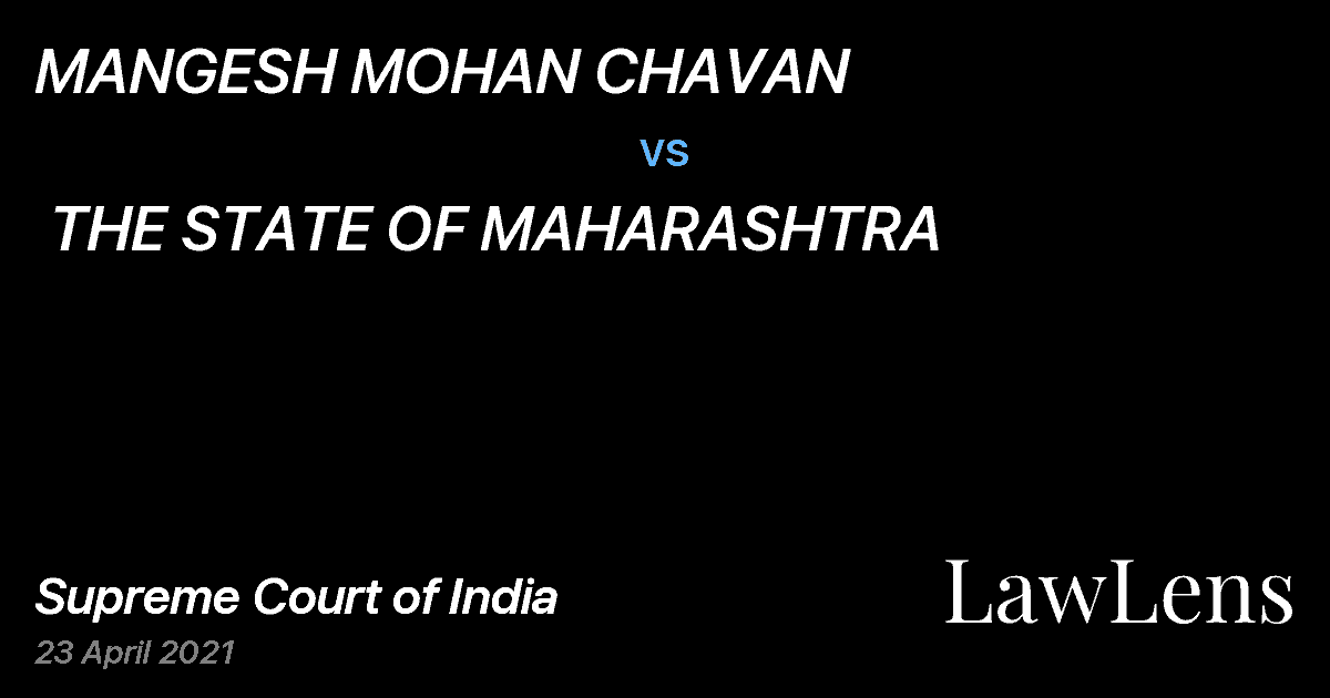 Preview image for MANGESH MOHAN CHAVAN  vs.  THE STATE OF MAHARASHTRA