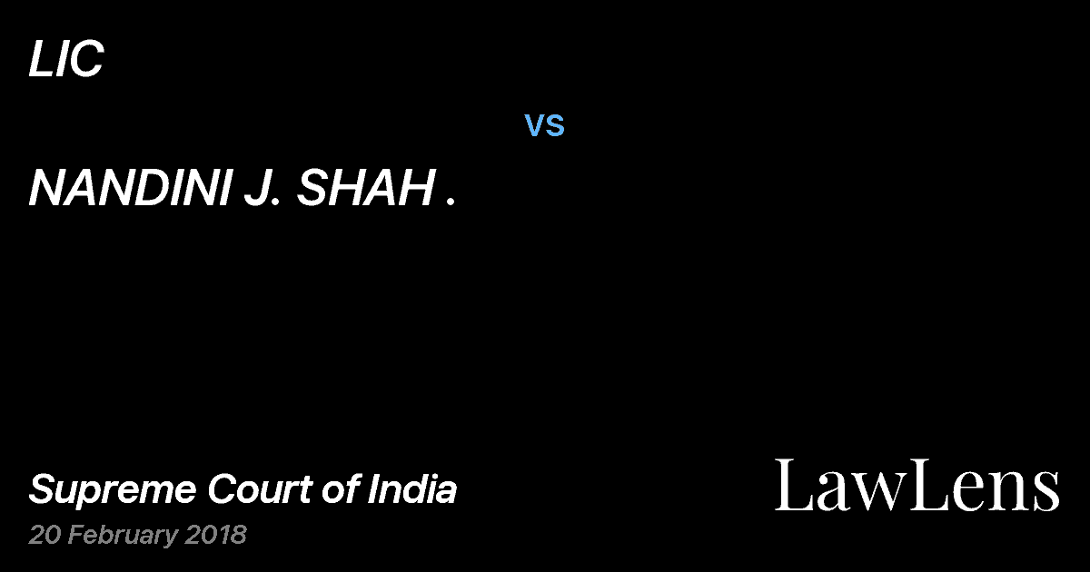 Preview image for LIC vs. NANDINI J. SHAH .