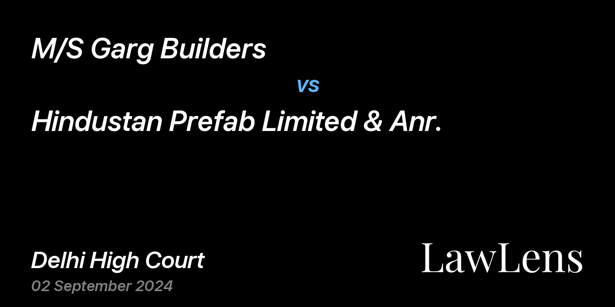 Preview image for M/S Garg Builders vs. Hindustan Prefab Limited & Anr.