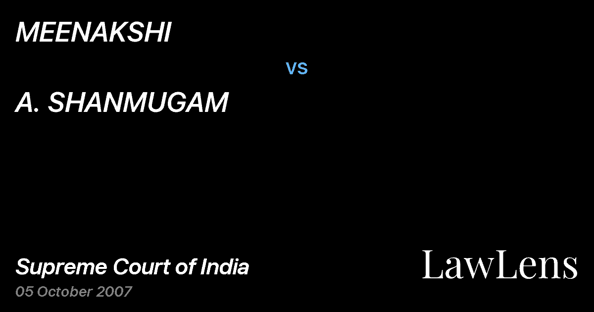 Preview image for MEENAKSHI vs. A. SHANMUGAM