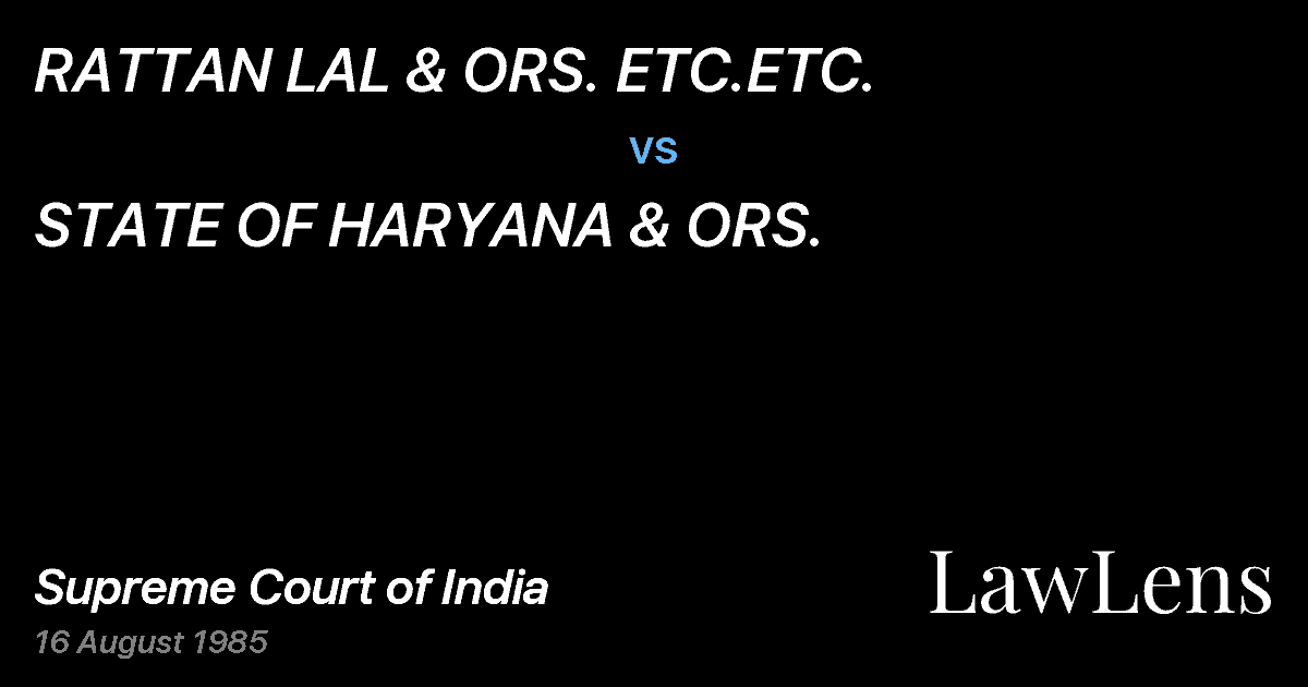 Preview image for RATTAN LAL & ORS. ETC.ETC. vs. STATE OF HARYANA & ORS.