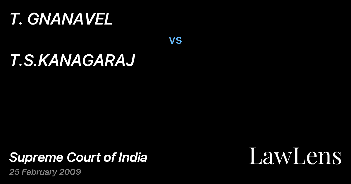Preview image for T. GNANAVEL vs. T.S.KANAGARAJ