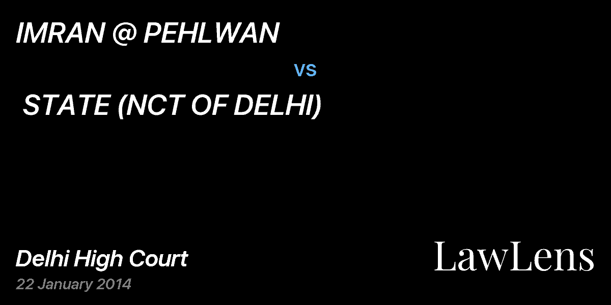 Preview image for IMRAN @ PEHLWAN vs. STATE (NCT OF DELHI)