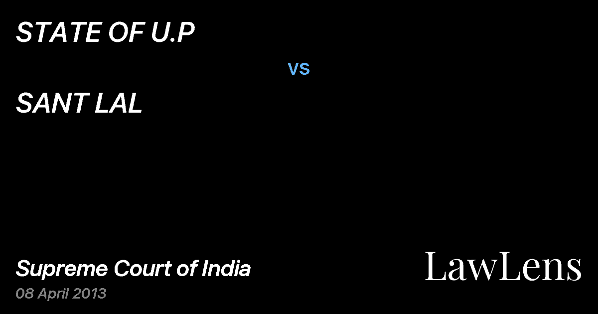 Preview image for STATE OF U.P vs. SANT LAL