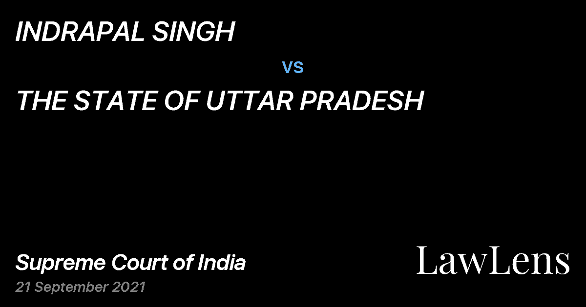 Preview image for INDRAPAL SINGH vs. THE STATE OF UTTAR PRADESH