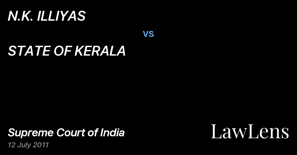 Preview image for N.K. ILLIYAS vs. STATE OF KERALA