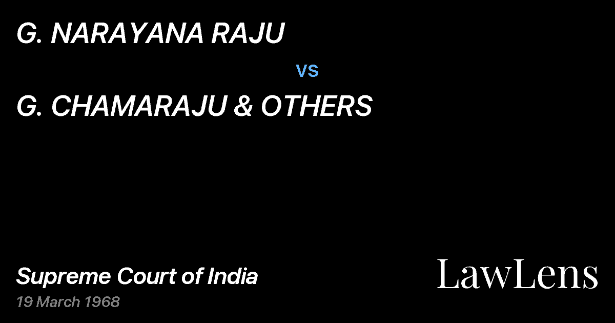 Preview image for G. NARAYANA RAJU vs. G. CHAMARAJU & OTHERS