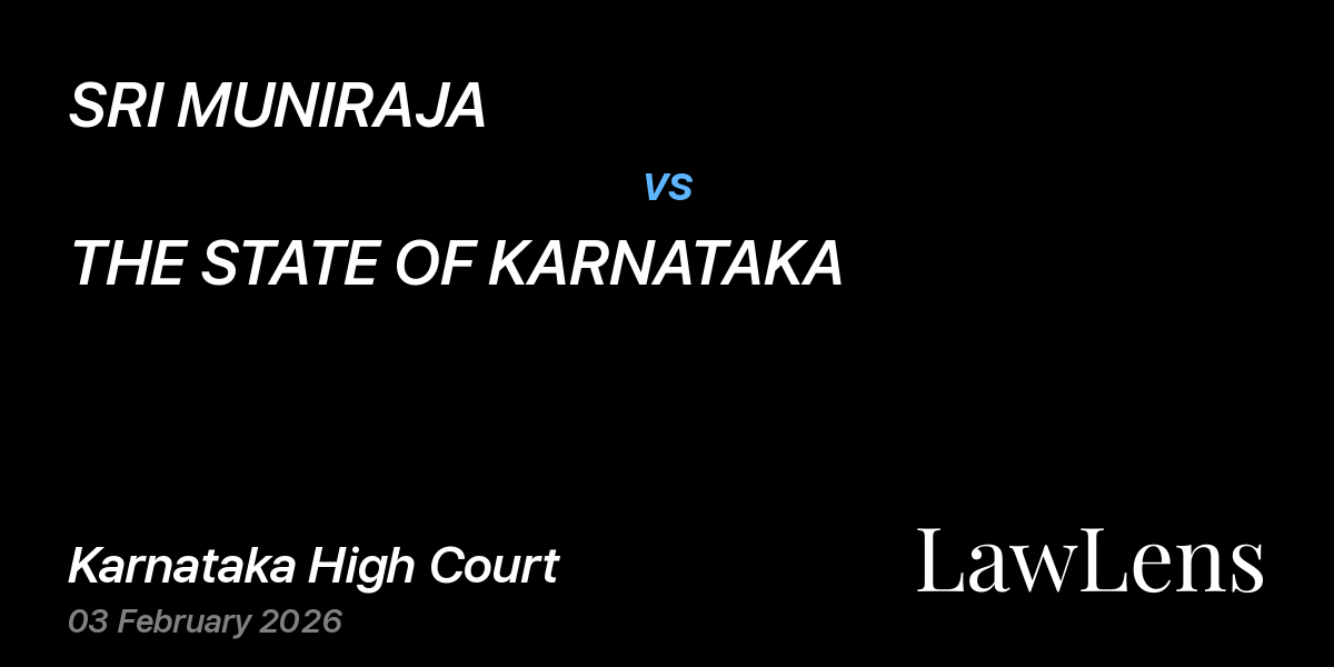 Preview image for SRI MUNIRAJA vs. THE STATE OF KARNATAKA