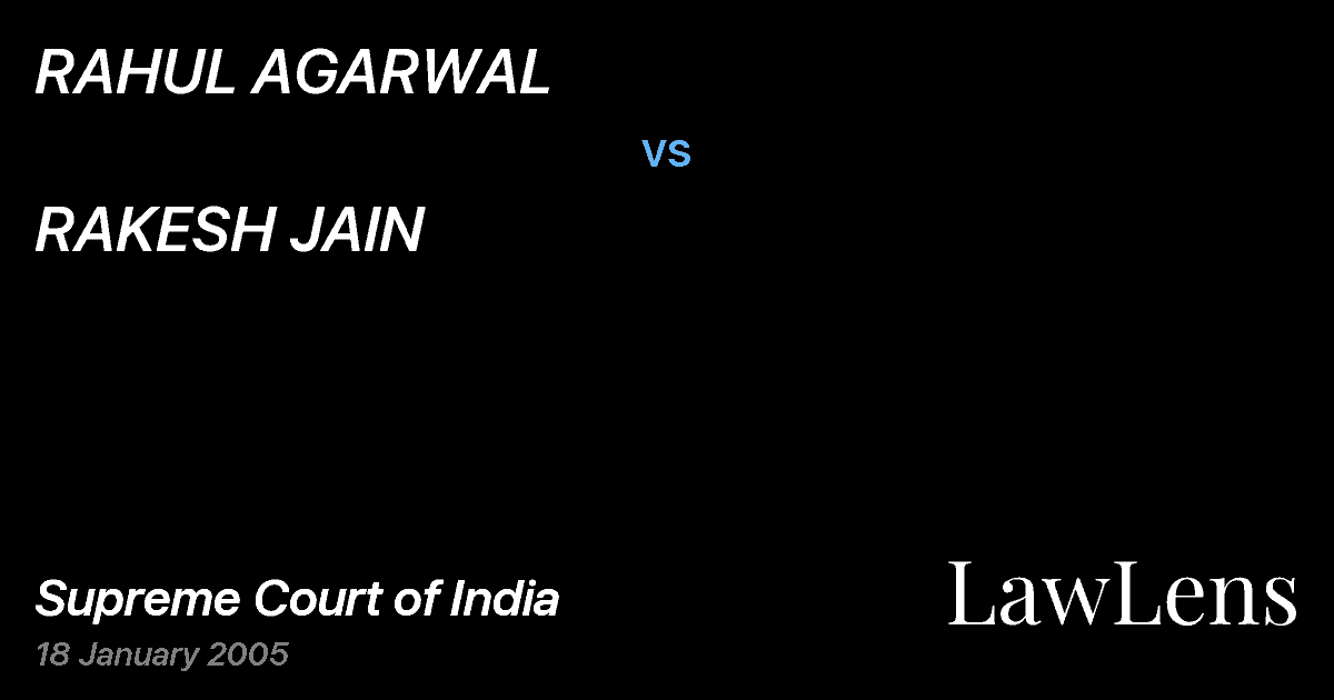 Preview image for RAHUL AGARWAL vs. RAKESH JAIN
