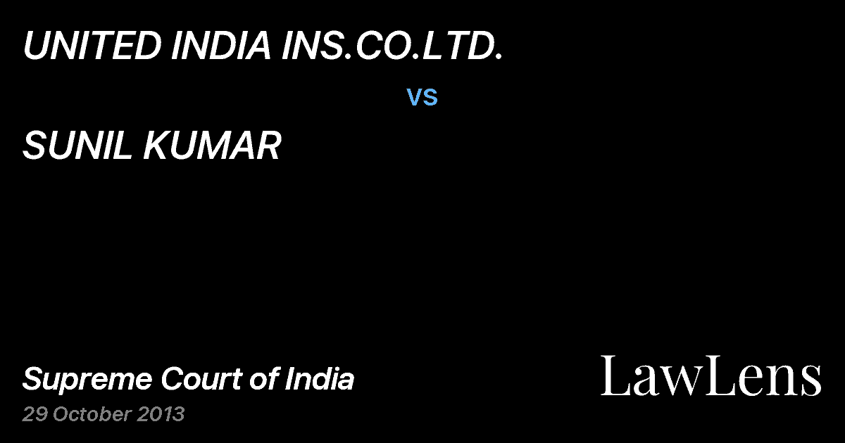 Preview image for UNITED INDIA INS.CO.LTD. vs. SUNIL KUMAR