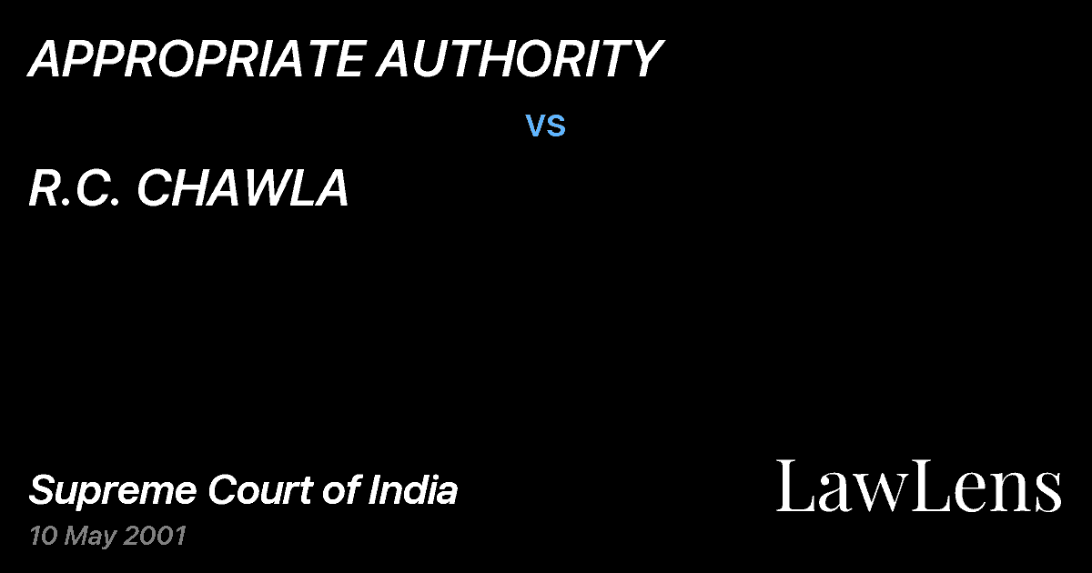 Preview image for APPROPRIATE AUTHORITY vs. R.C. CHAWLA