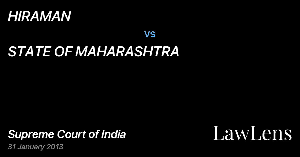 Preview image for HIRAMAN vs. STATE OF MAHARASHTRA