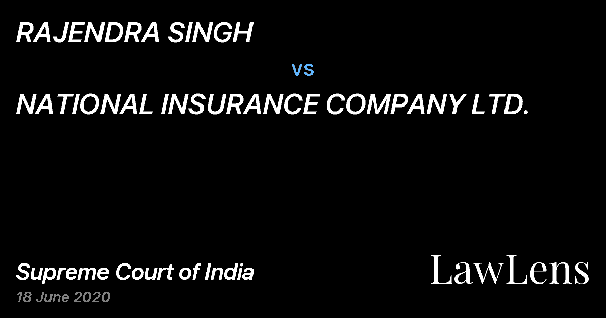 Preview image for RAJENDRA SINGH vs. NATIONAL INSURANCE COMPANY LTD.