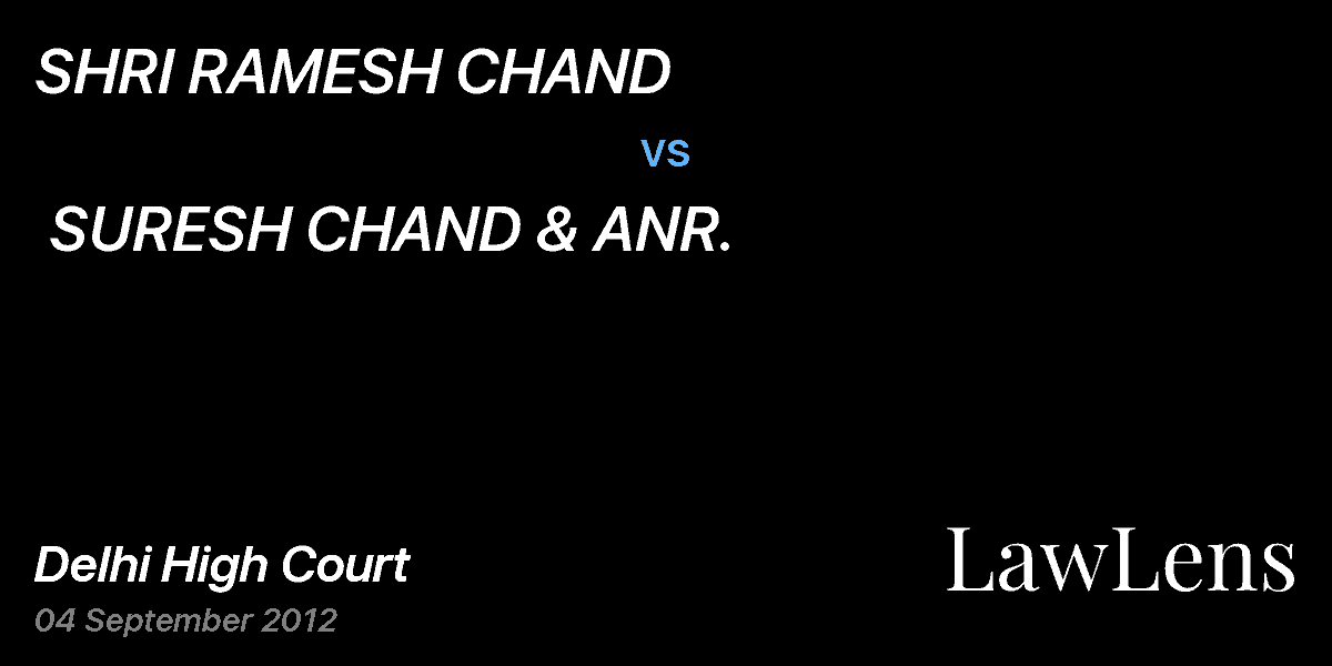 Preview image for SHRI RAMESH CHAND  vs.  SURESH CHAND & ANR.