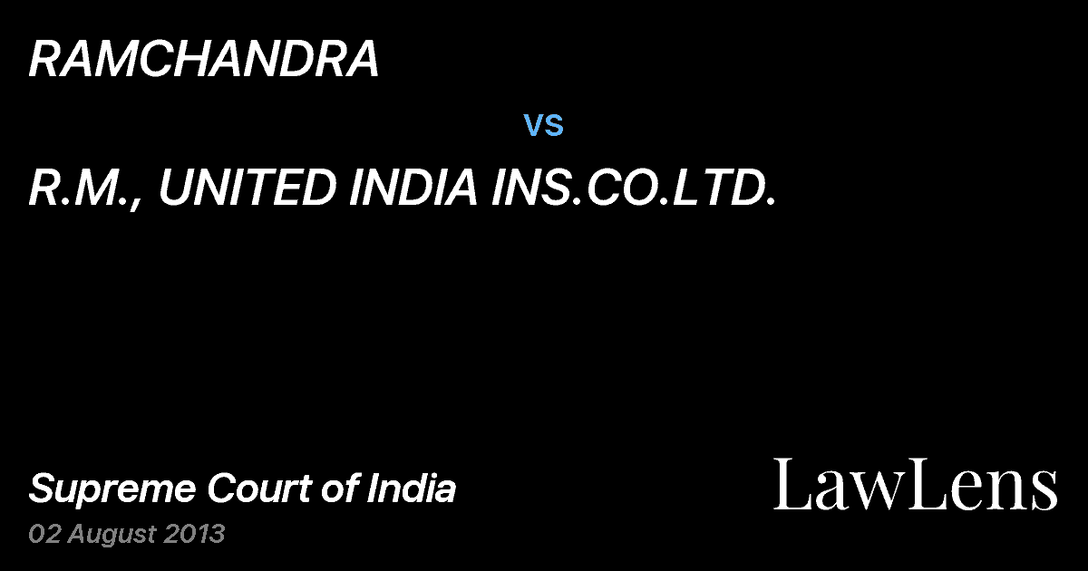 Preview image for RAMCHANDRA vs. R.M., UNITED INDIA INS.CO.LTD.