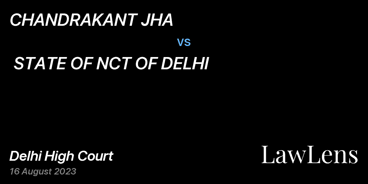 Preview image for CHANDRAKANT JHA  vs.  STATE OF NCT OF DELHI