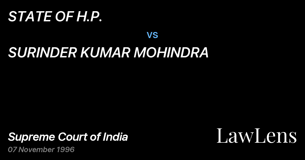 Preview image for STATE OF H.P. vs. SURINDER KUMAR MOHINDRA